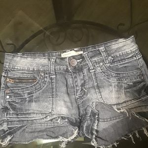 Blue jean shorts, cut offs